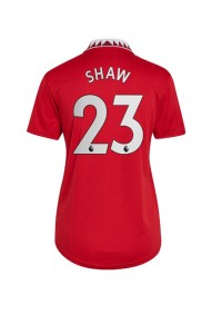 Manchester United Luke Shaw #23 Fotballdrakt Hjemme Klær Dame 2022-23 Korte ermer